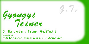 gyongyi teiner business card